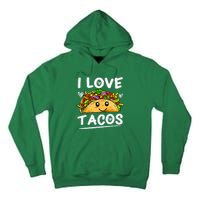 Graphic 365 I Love Tacos Tee Cinco De Mayo Taco Tall Hoodie