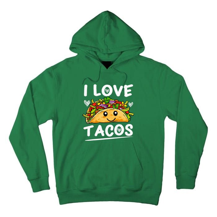 Graphic 365 I Love Tacos Tee Cinco De Mayo Taco Tall Hoodie