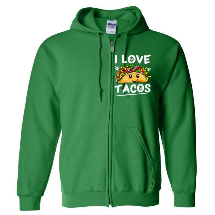 Graphic 365 I Love Tacos Tee Cinco De Mayo Taco Full Zip Hoodie