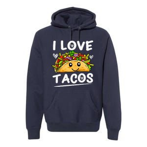 Graphic 365 I Love Tacos Tee Cinco De Mayo Taco Premium Hoodie