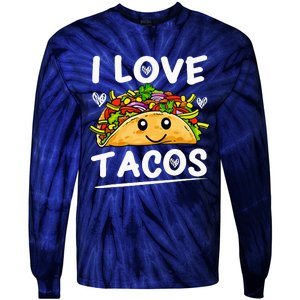 Graphic 365 I Love Tacos Tee Cinco De Mayo Taco Tie-Dye Long Sleeve Shirt