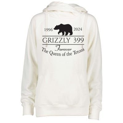 Grizzly 399 In Memory Of Bear Womens Funnel Neck Pullover Hood