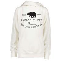 Grizzly 399 In Memory Of Bear Womens Funnel Neck Pullover Hood