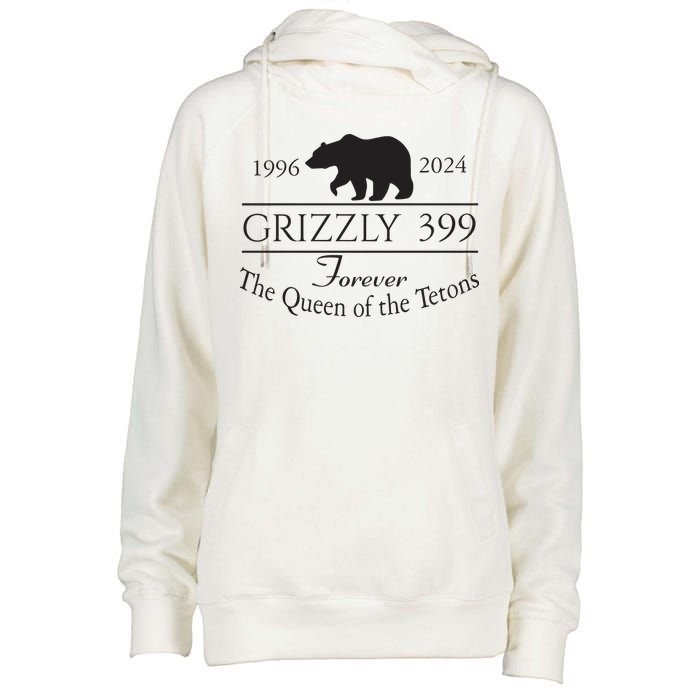 Grizzly 399 In Memory Of Bear Womens Funnel Neck Pullover Hood