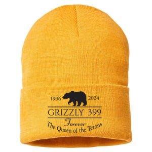 Grizzly 399 In Memory Of Bear Sustainable Knit Beanie