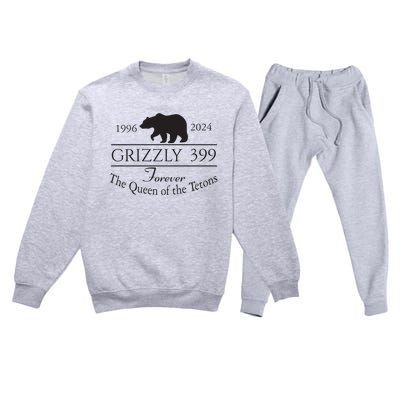 Grizzly 399 In Memory Of Bear Premium Crewneck Sweatsuit Set