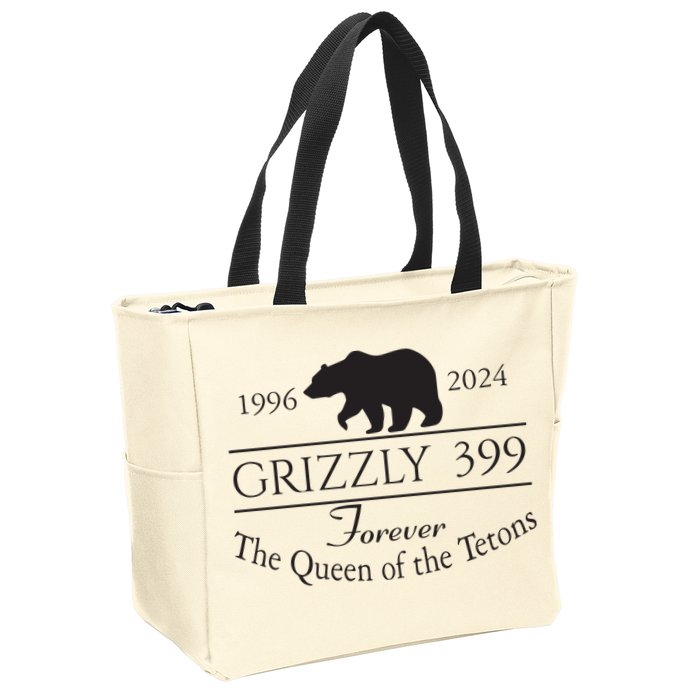 Grizzly 399 In Memory Of Bear Zip Tote Bag