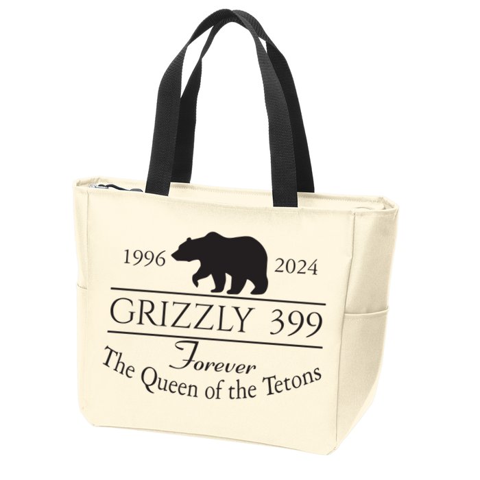 Grizzly 399 In Memory Of Bear Zip Tote Bag