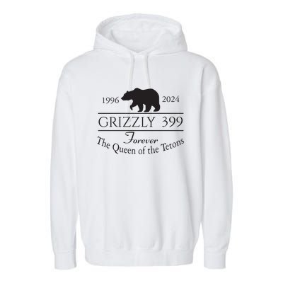 Grizzly 399 In Memory Of Bear Garment-Dyed Fleece Hoodie