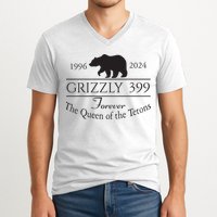 Grizzly 399 In Memory Of Bear V-Neck T-Shirt