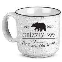 Grizzly 399 In Memory Of Bear 15oz Campfire Ceramic Mug