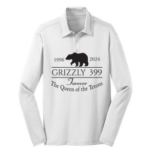 Grizzly 399 In Memory Of Bear Silk Touch Performance Long Sleeve Polo