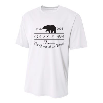 Grizzly 399 In Memory Of Bear Youth Performance Sprint T-Shirt