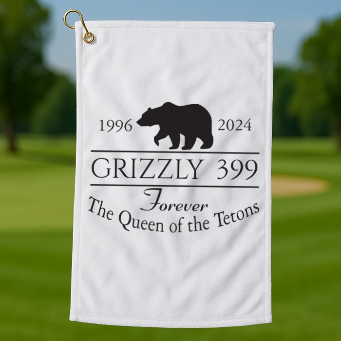 Grizzly 399 In Memory Of Bear Golf Towel