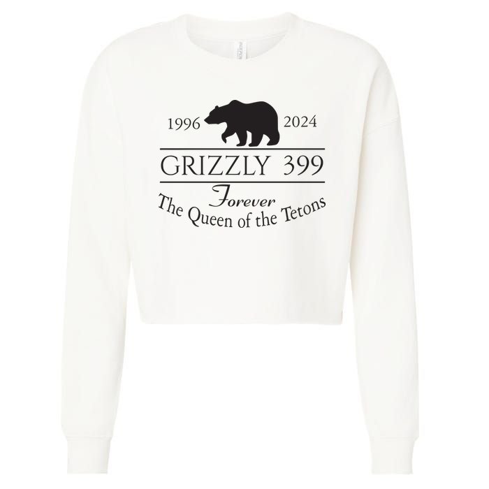 Grizzly 399 In Memory Of Bear Cropped Pullover Crew