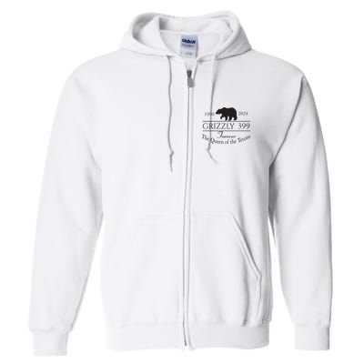 Grizzly 399 In Memory Of Bear Full Zip Hoodie