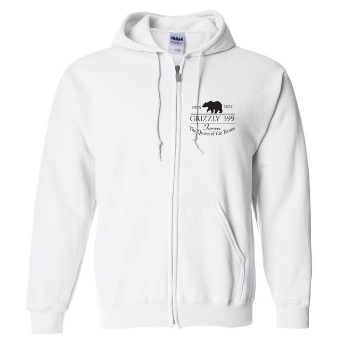 Grizzly 399 In Memory Of Bear Full Zip Hoodie