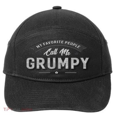 Graphic 365 My Favorite People Call Me Grumpy Grandpa Gift 7-Panel Snapback Hat