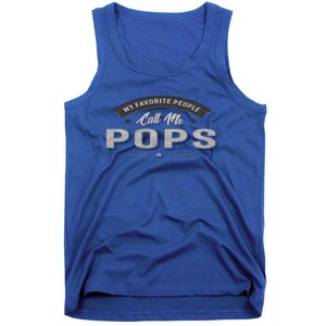 Graphic 365 My Favorite People Call Me Pops Grandpa Gift Tank Top