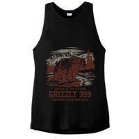 Grizzly 399 National Park Preserve Queen Of The Tetons Ladies PosiCharge Tri-Blend Wicking Tank