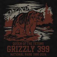 Grizzly 399 National Park Preserve Queen Of The Tetons Ladies PosiCharge Tri-Blend Wicking Tank