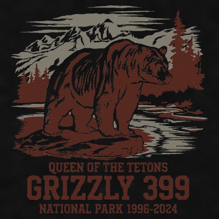 Grizzly 399 National Park Preserve Queen Of The Tetons Ladies PosiCharge Tri-Blend Wicking Tank