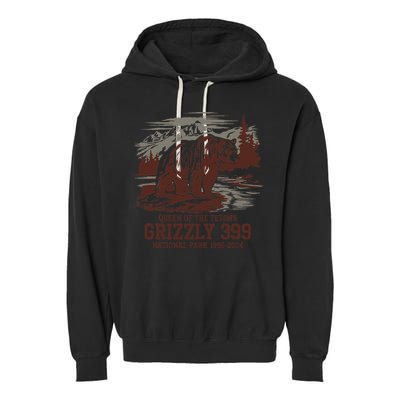Grizzly 399 National Park Preserve Queen Of The Tetons Garment-Dyed Fleece Hoodie