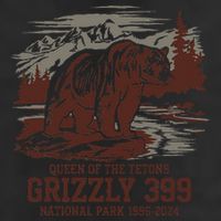 Grizzly 399 National Park Preserve Queen Of The Tetons 7 Panel Mesh Trucker Snapback Hat