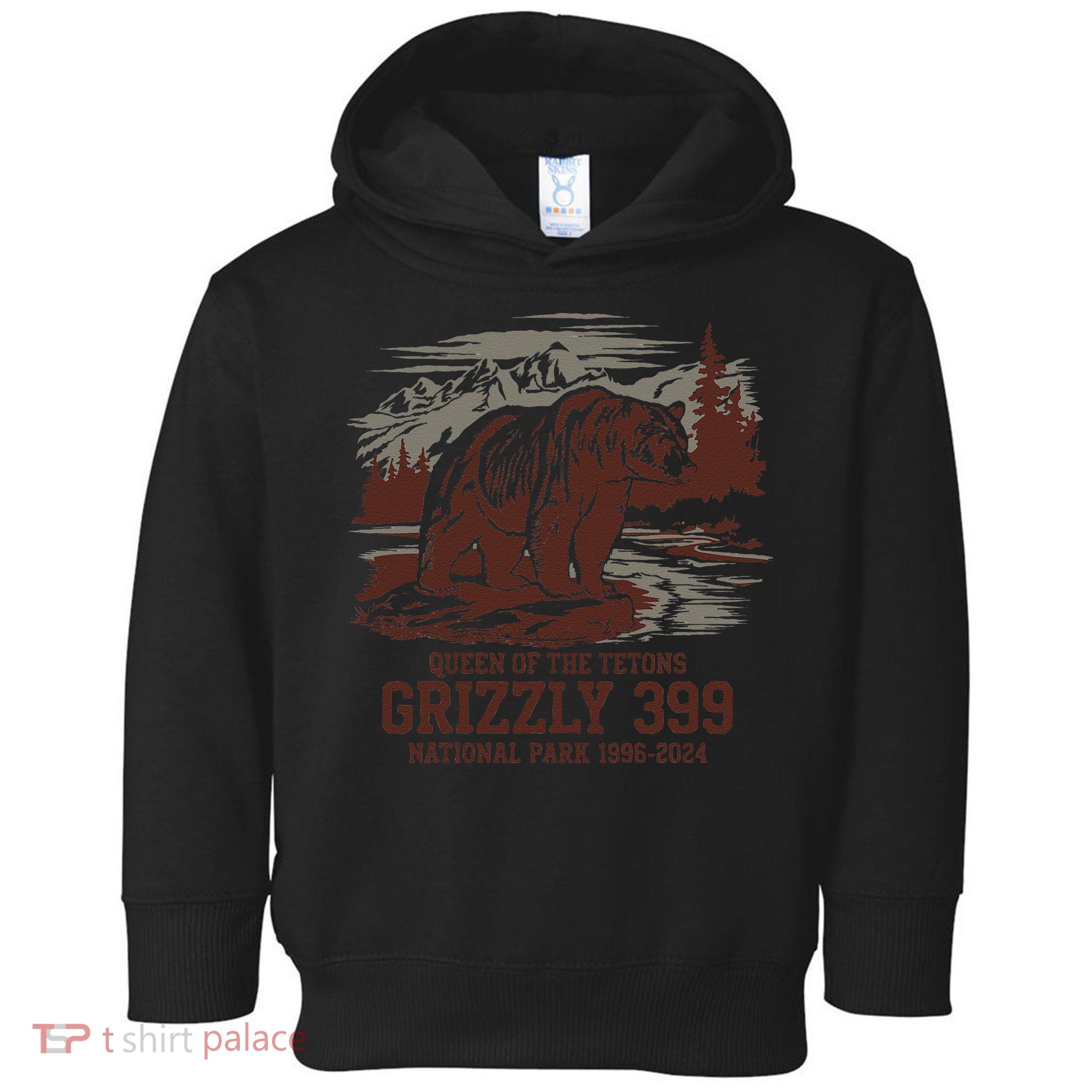 Grizzly 399 National Park Preserve Queen Of The Tetons Toddler Hoodie