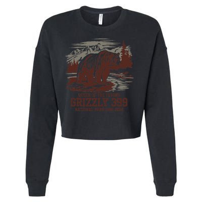 Grizzly 399 National Park Preserve Queen Of The Tetons Cropped Pullover Crew