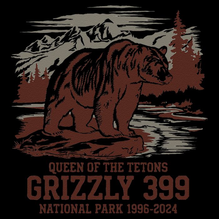 Grizzly 399 National Park Preserve Queen Of The Tetons Cropped Pullover Crew
