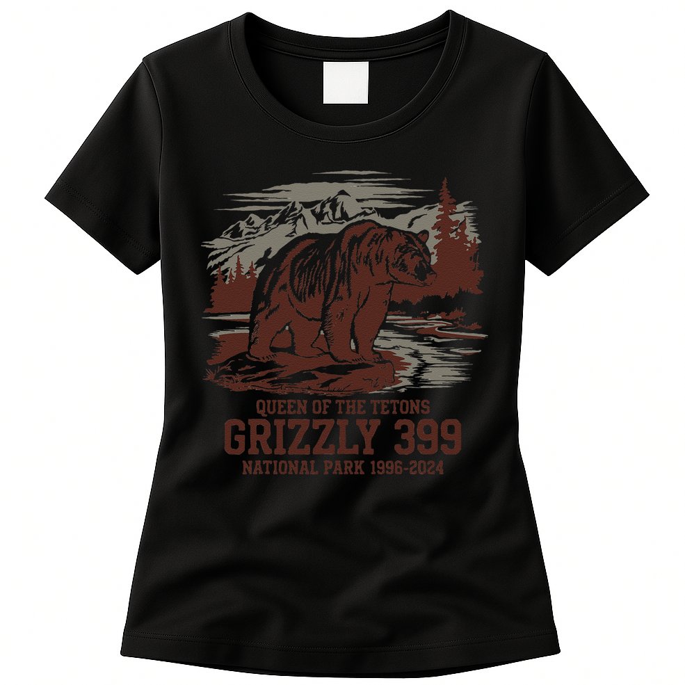 Grizzly 399 National Park Preserve Queen Of The Tetons Womens T-Shirt