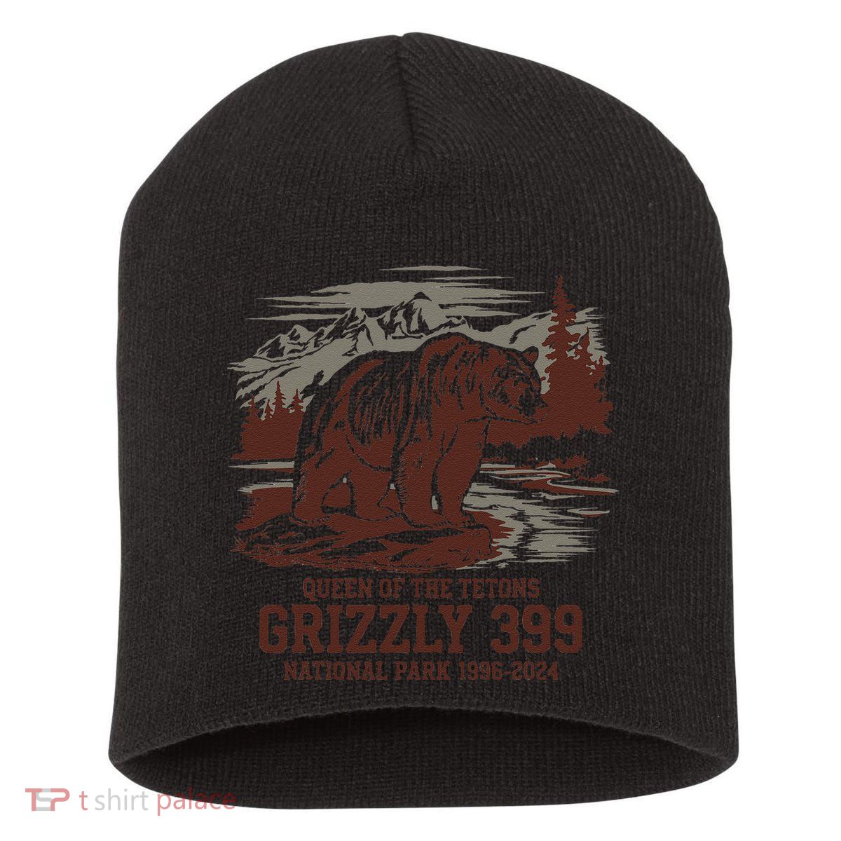 Grizzly 399 National Park Preserve Queen Of The Tetons Short Acrylic Beanie