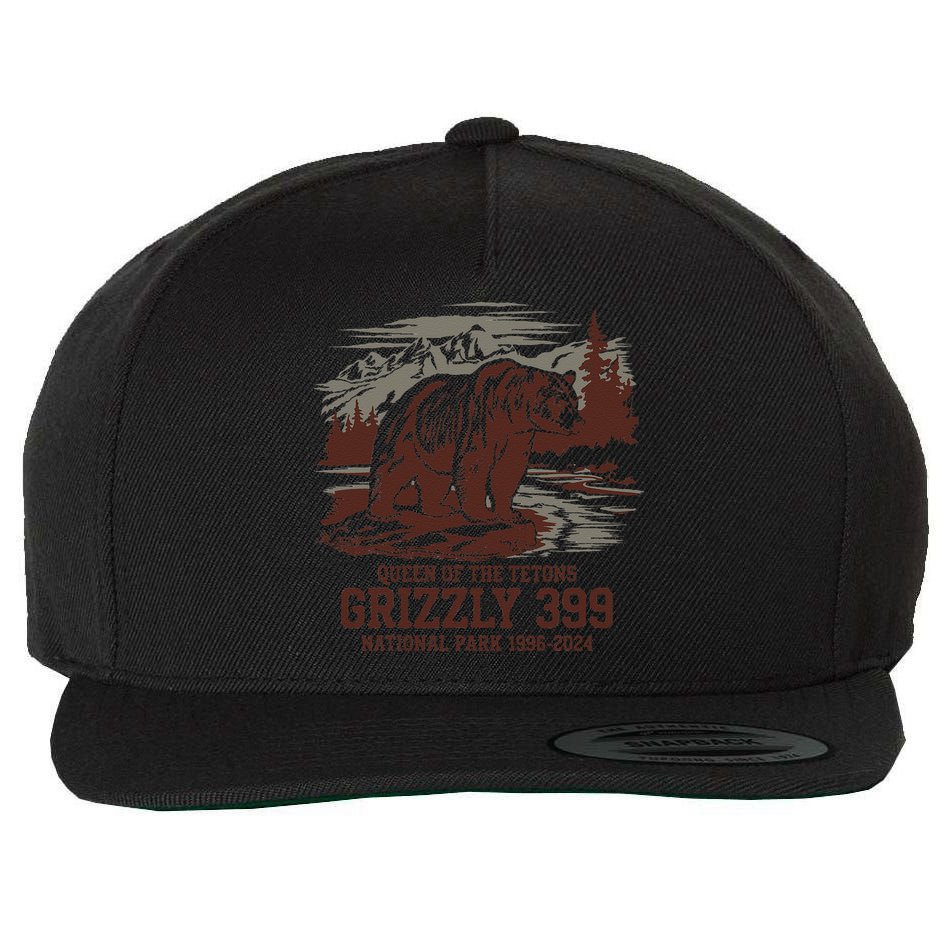 Grizzly 399 National Park Preserve Queen Of The Tetons Wool Snapback Cap