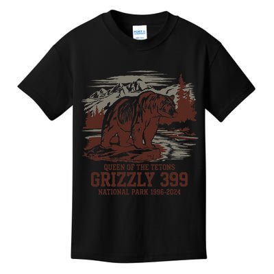 Grizzly 399 National Park Preserve Queen Of The Tetons Kids T-Shirt