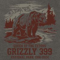 Grizzly 399 National Park Preserve Queen Of The Tetons Cotton Canvas Backpack