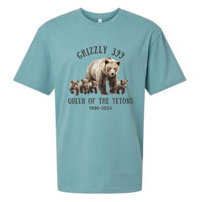 Grizzly 399 Queen Of The Tetons National Park Bear Sueded Cloud Jersey T-Shirt