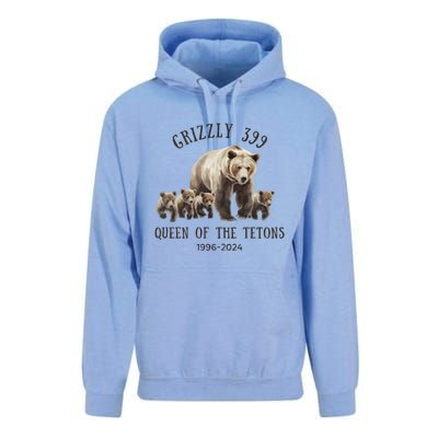 Grizzly 399 Queen Of The Tetons National Park Bear Unisex Surf Hoodie