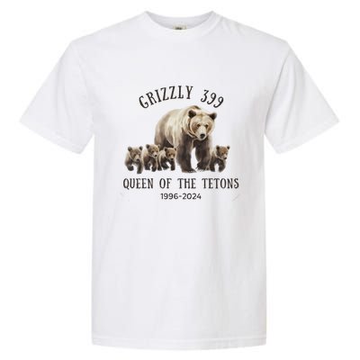 Grizzly 399 Queen Of The Tetons National Park Bear Garment-Dyed Heavyweight T-Shirt