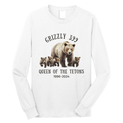 Grizzly 399 Queen Of The Tetons National Park Bear Long Sleeve Shirt