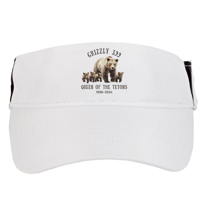 Grizzly 399 Queen Of The Tetons National Park Bear Adult Drive Performance Visor
