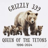 Grizzly 399 Queen Of The Tetons National Park Bear Flat Bill Trucker Hat