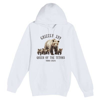 Grizzly 399 Queen Of The Tetons National Park Bear Premium Pullover Hoodie