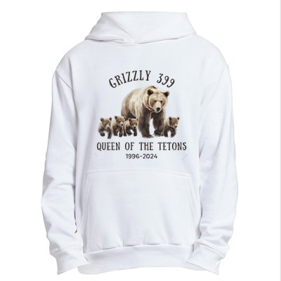 Grizzly 399 Queen Of The Tetons National Park Bear Urban Pullover Hoodie