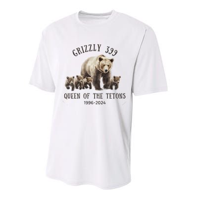 Grizzly 399 Queen Of The Tetons National Park Bear Performance Sprint T-Shirt