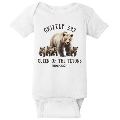 Grizzly 399 Queen Of The Tetons National Park Bear Baby Bodysuit