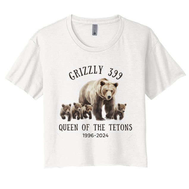 Grizzly 399 Queen Of The Tetons National Park Bear Crop Top