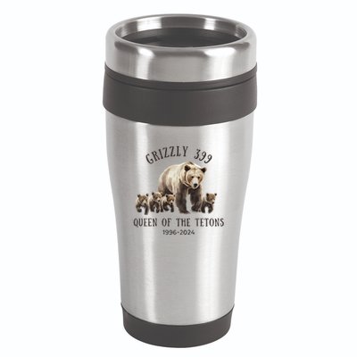 Grizzly 399 Queen Of The Tetons National Park Bear 16oz Travel Tumbler