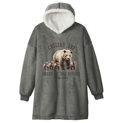 Grizzly 399 Queen Of The Tetons National Park Bear Hooded Wearable Blanket