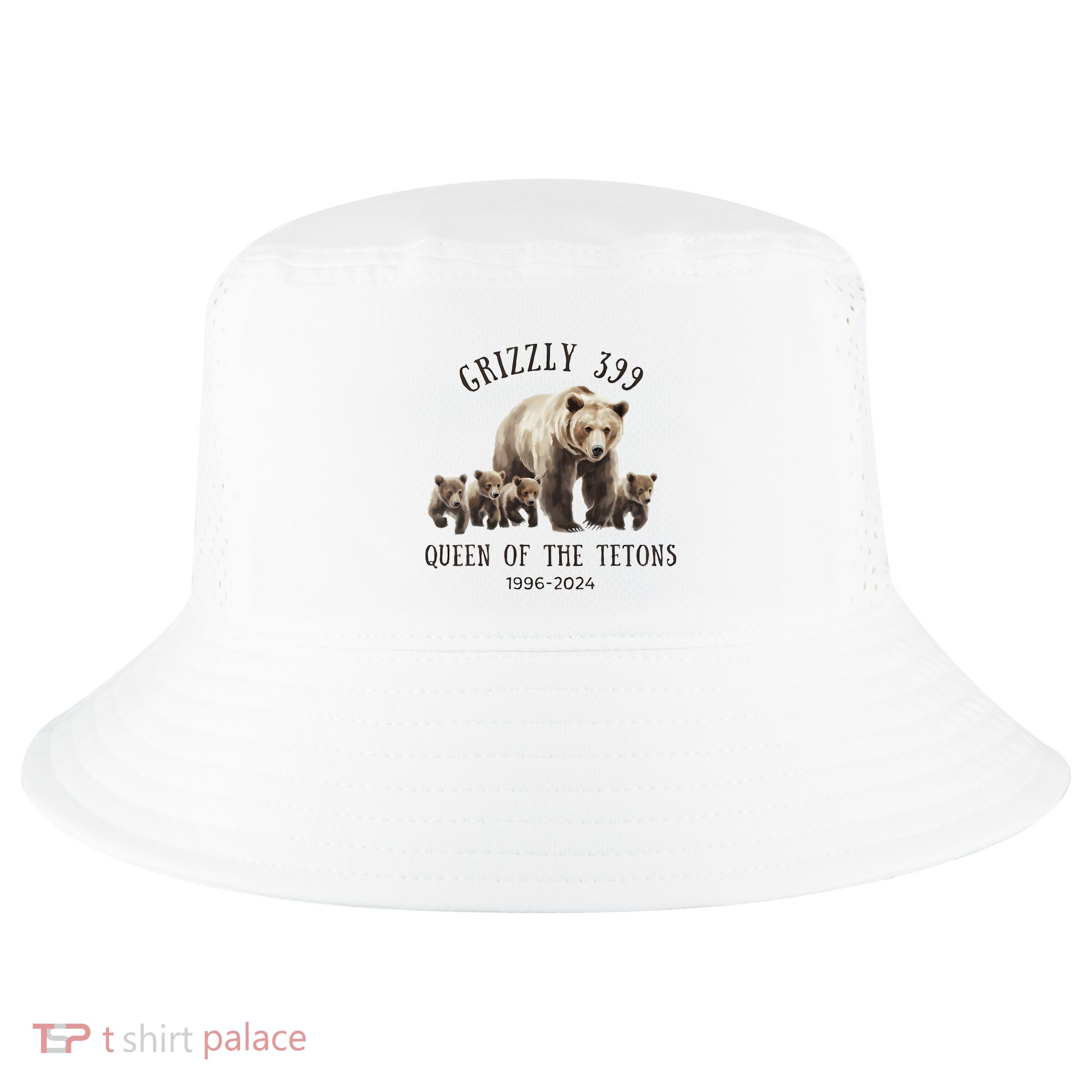 Grizzly 399 Queen Of The Tetons National Park Bear Cool Comfort Performance Bucket Hat